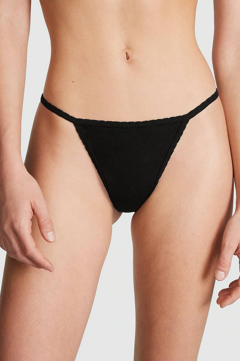 Хлопковые трусики стринг 243120056 black