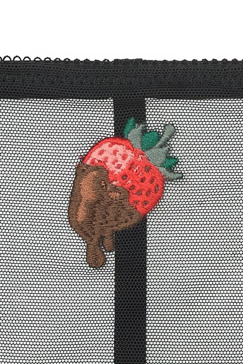 Трусики стрінги з вишивкою 245077391 black