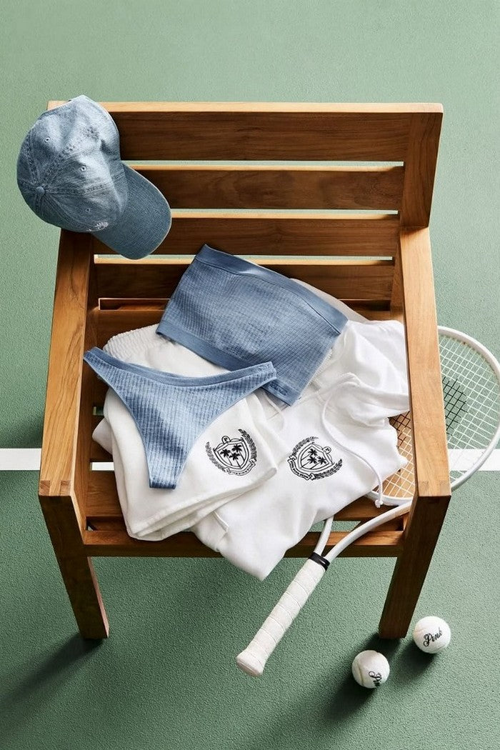 Трусики стринг в рубчик 248709129 blue