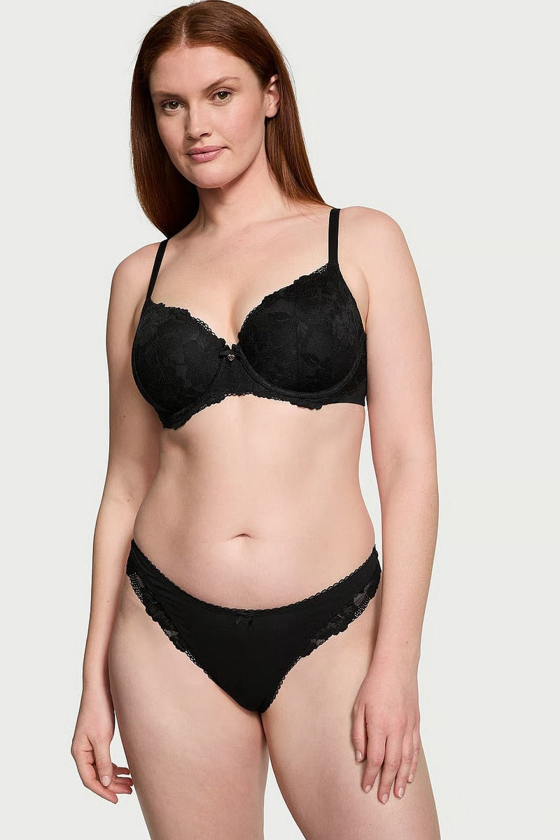 Бавовняні трусики стрінги 249342287 black