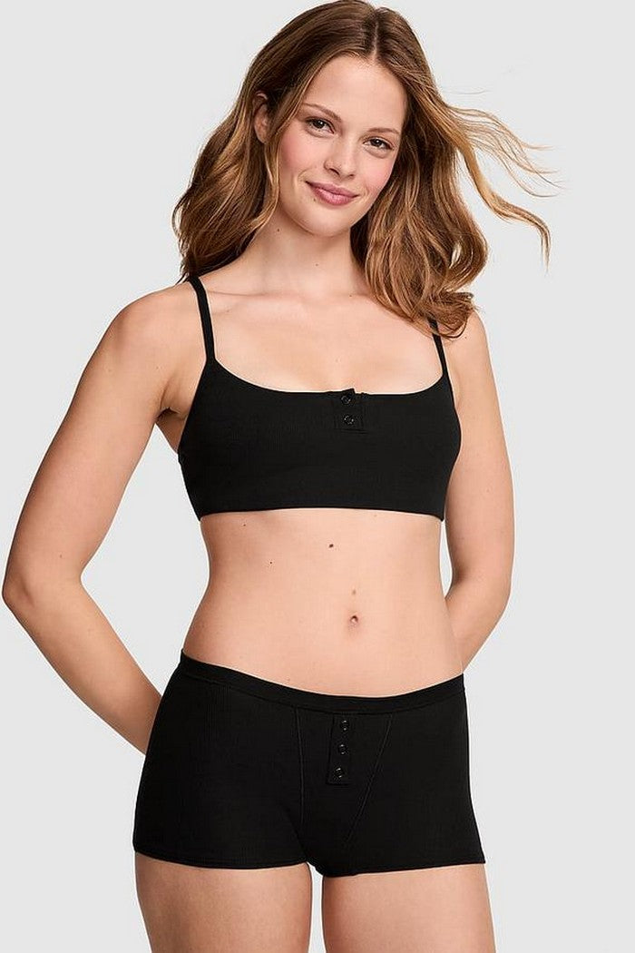 Шортики в рубчик 249754103 black