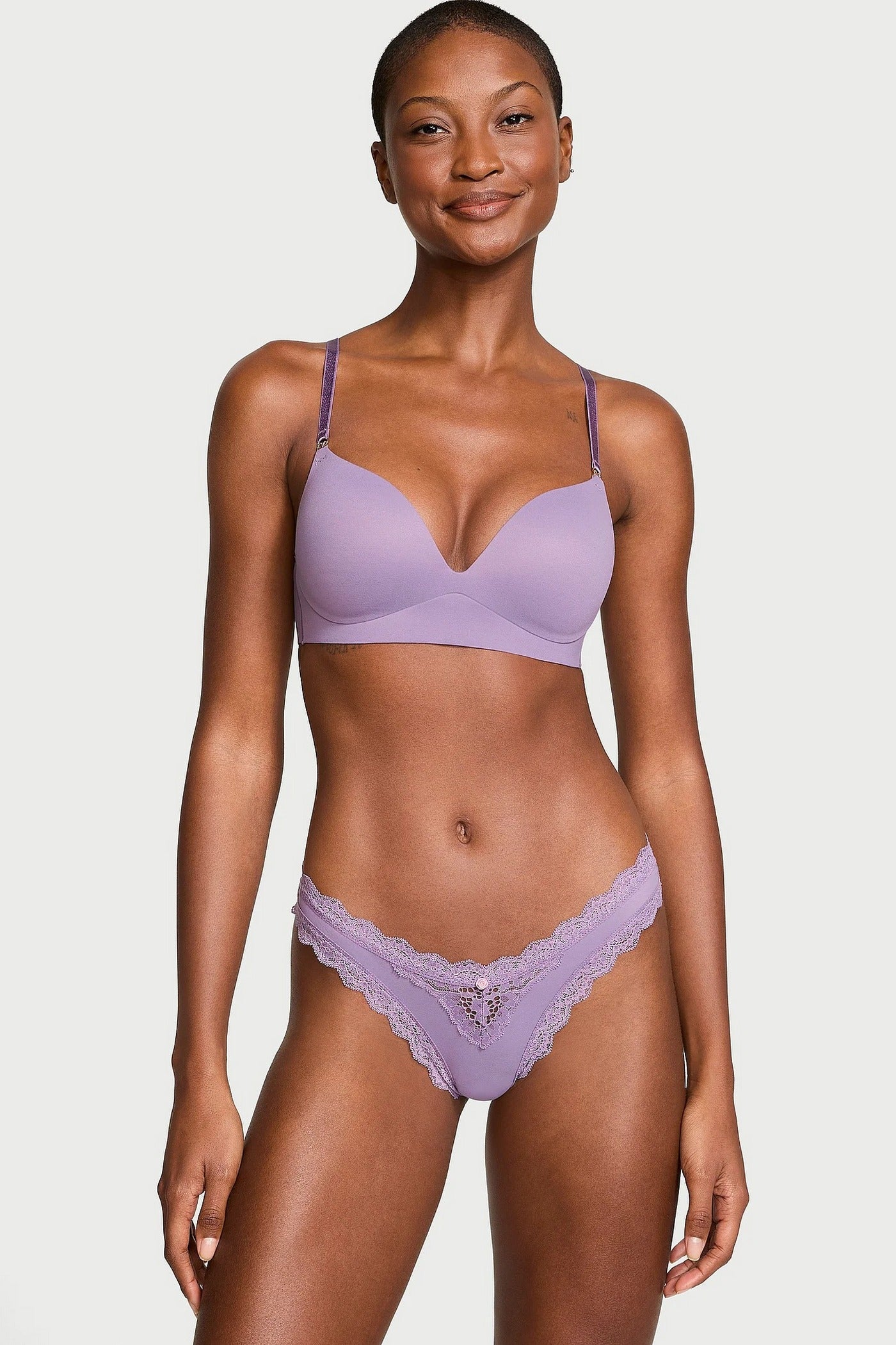 Трусики брифы с кружевом 268401305 lilac