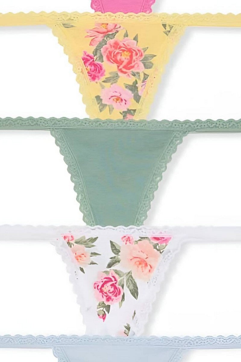 Хлопковые трусики стринг 278894539 multi (5 шт.)