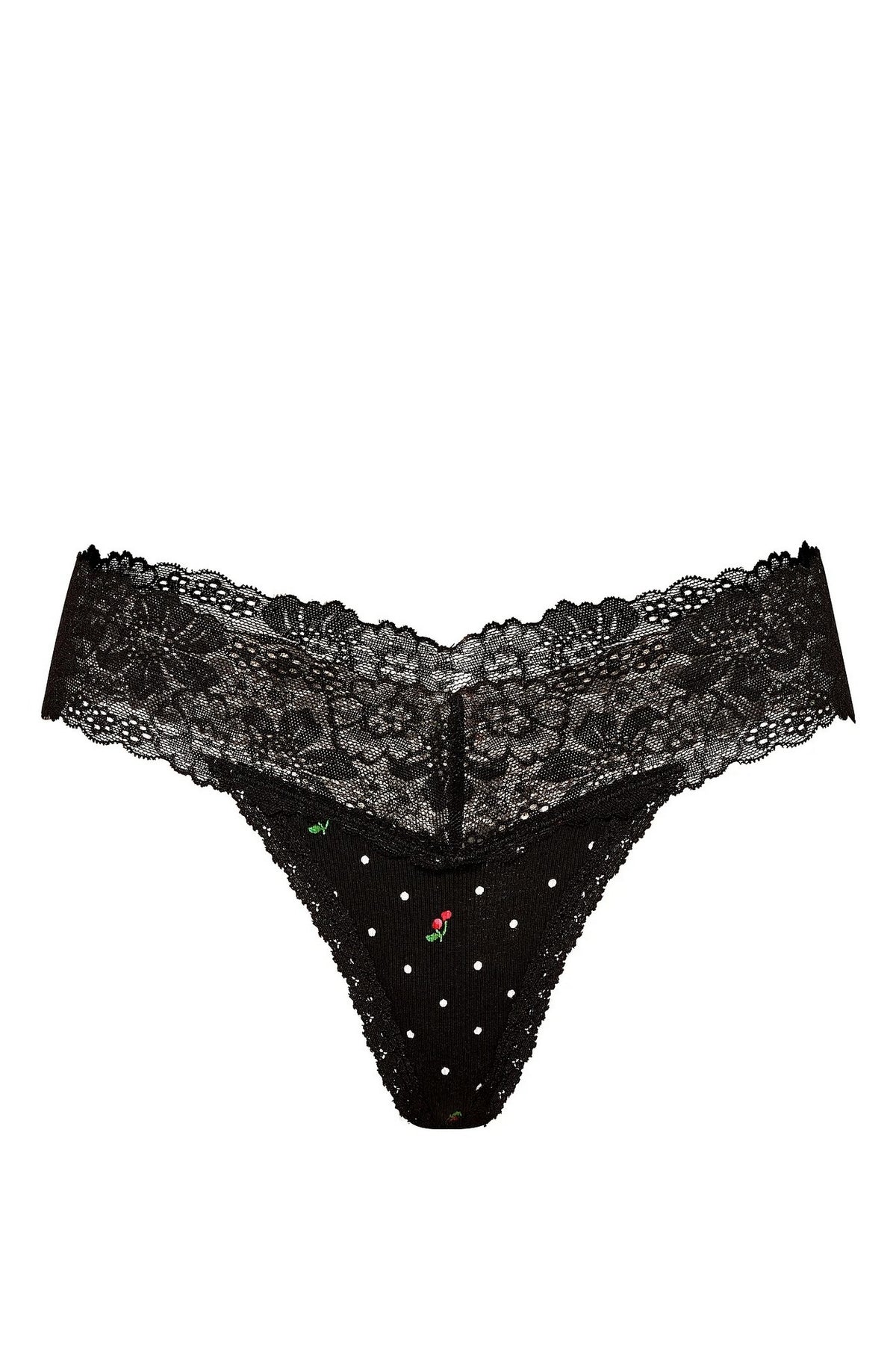 Трусики стрінги із мереживом 280801731 black Victoria`s Secret