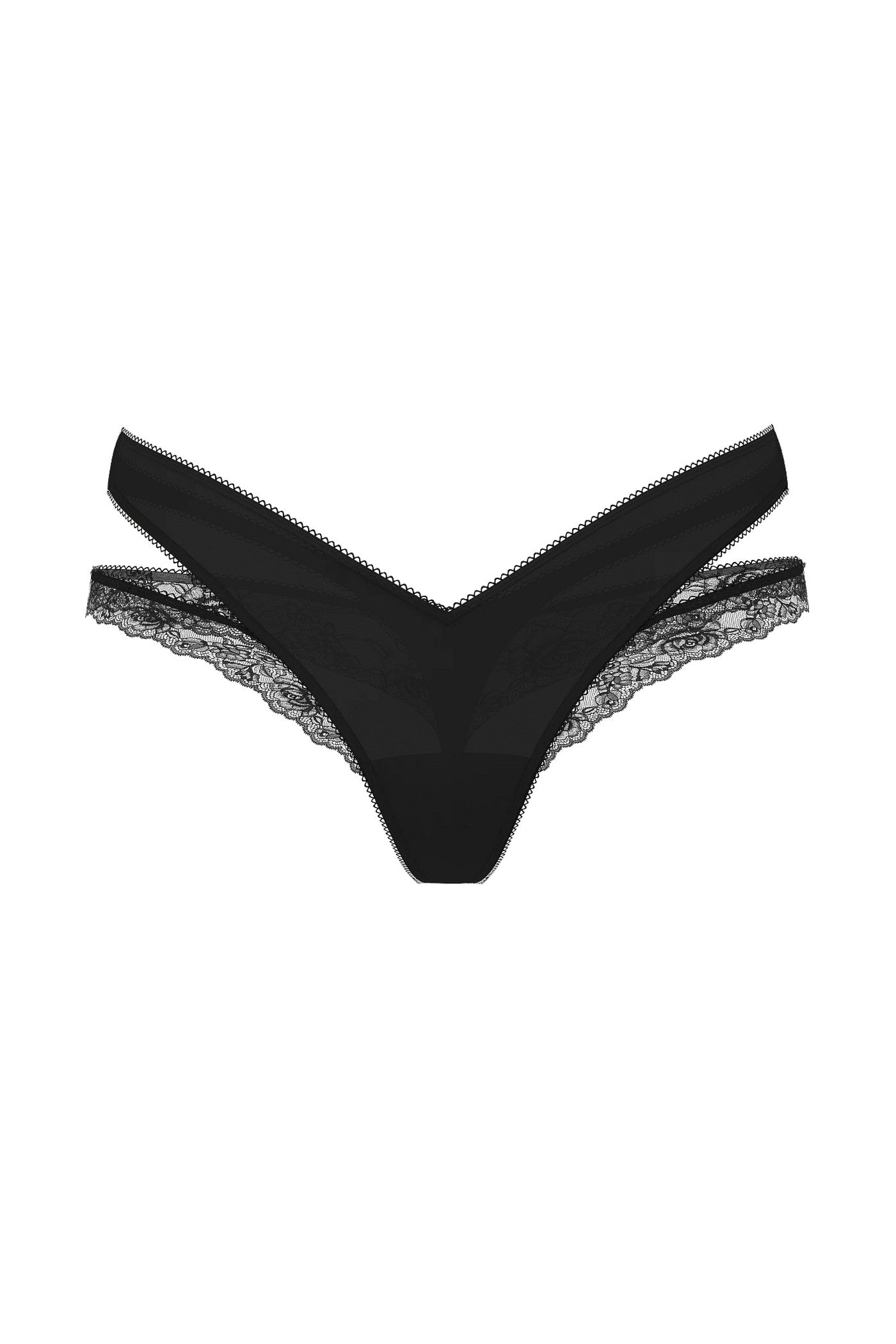 Трусики стринг с кружевом 29998429 black