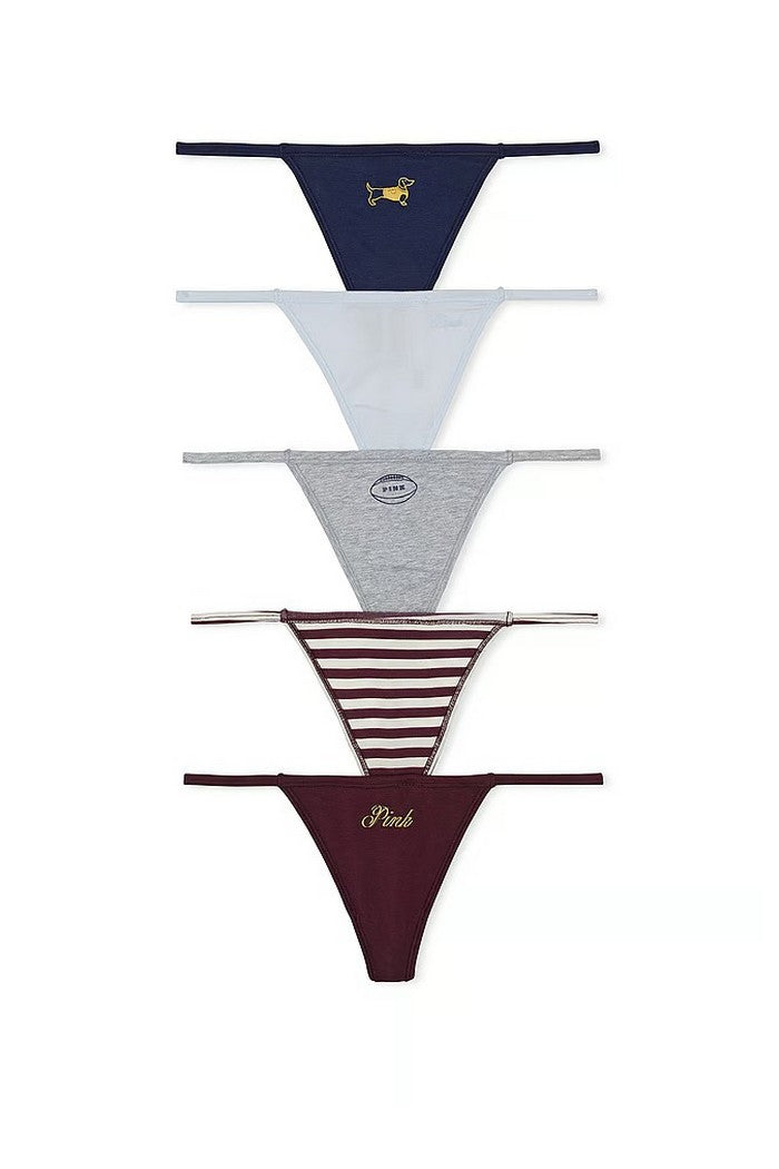 Хлопковые трусики стринг 301207698 multi (5 шт.)