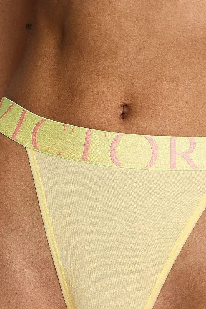 Бавовняні трусики танга 308670276 yellow Victoria`s Secret