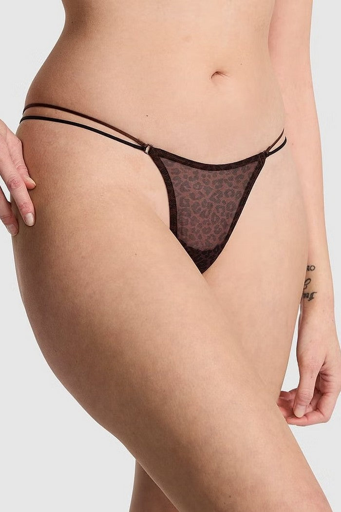 Трусики стринг из микросетки 309074025 leopard