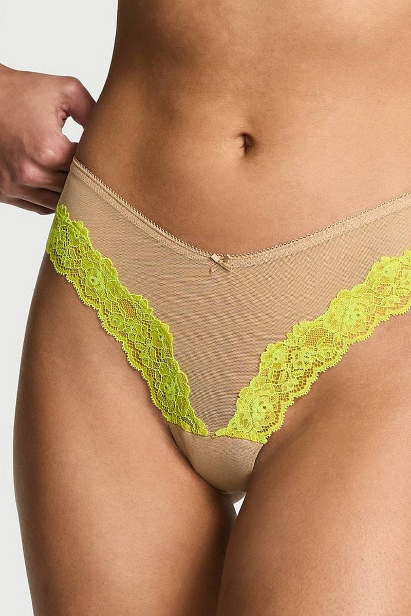 Трусики стринг из микросетки 312765689 beige