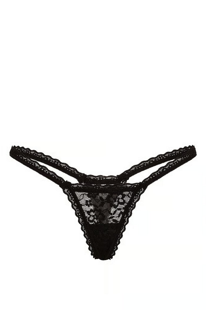 Мереживні трусики стрінги 317169145 Black Victoria`s Secret