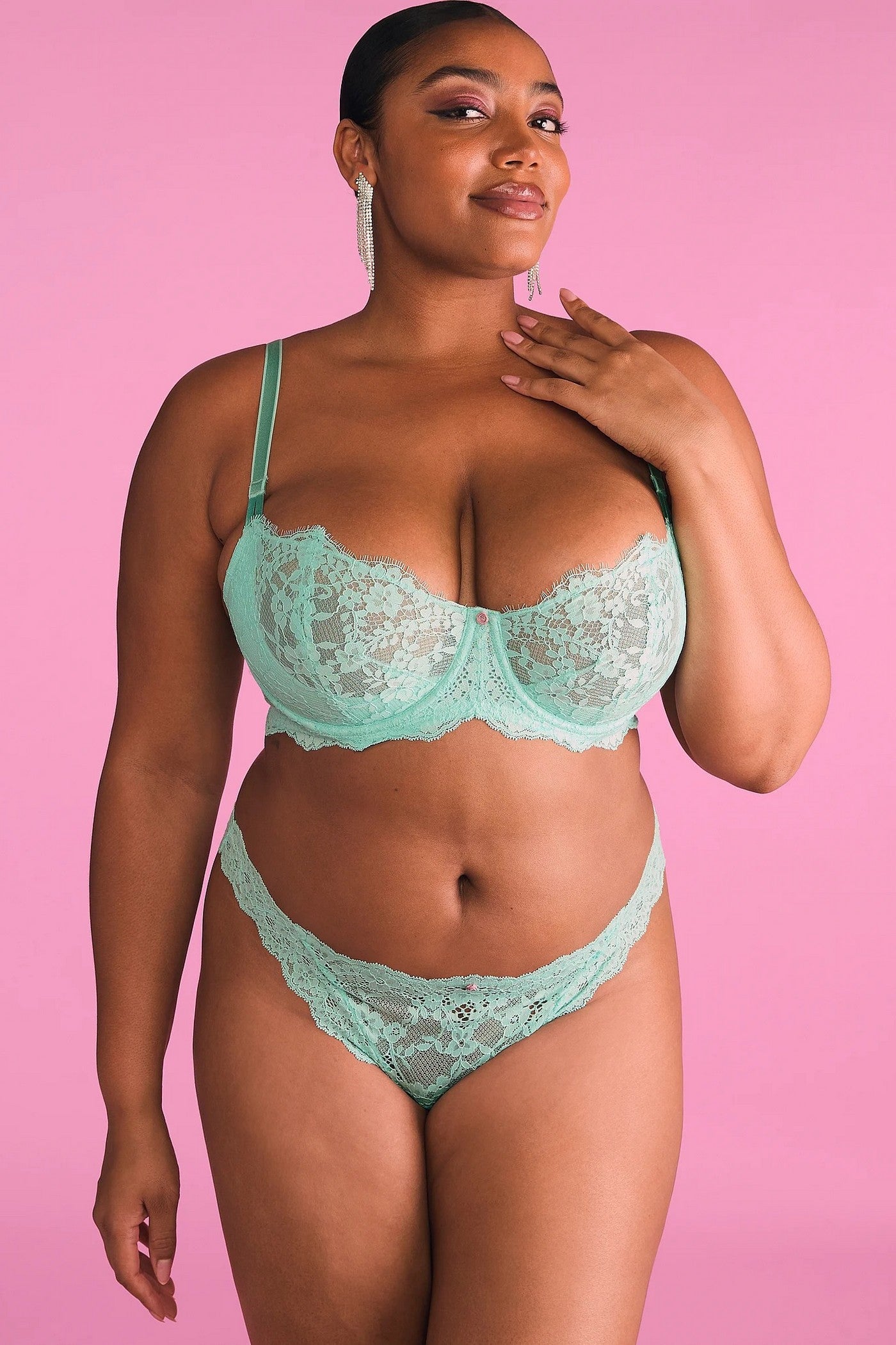 Кружевные трусики бразилиана 329532366 azure