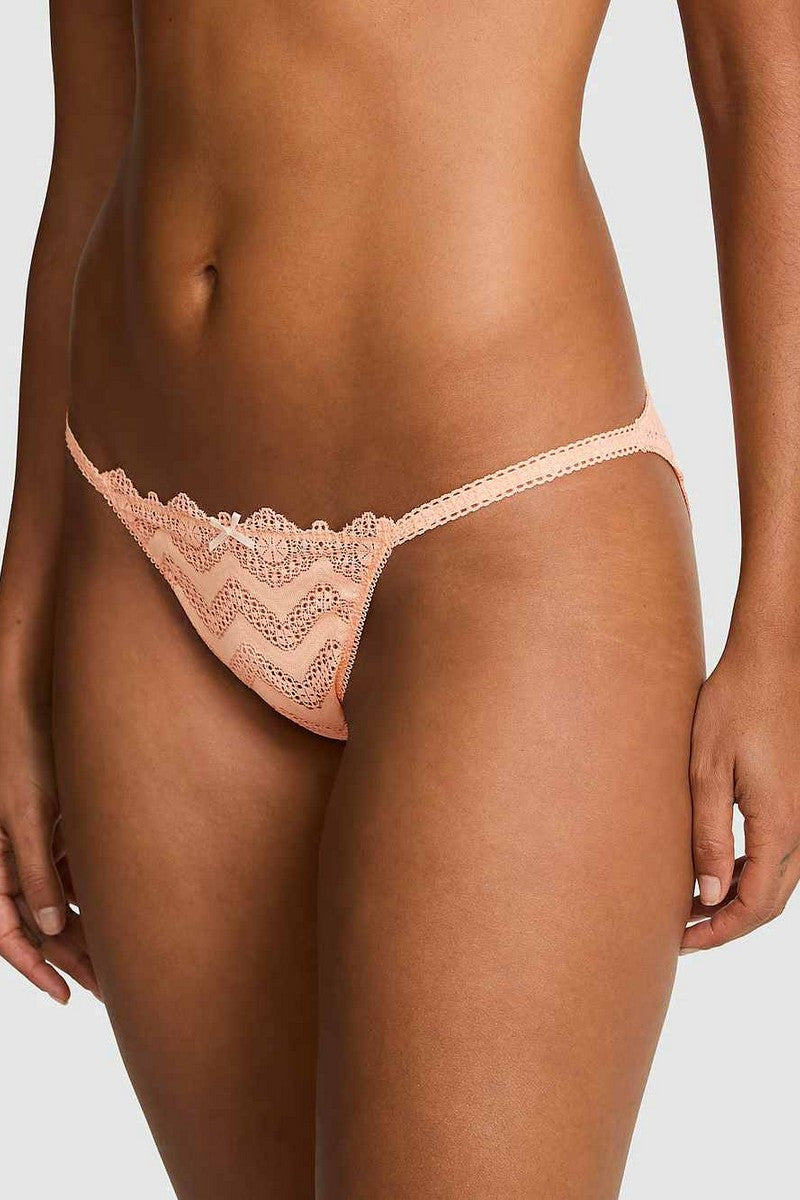 Мереживні трусики бікіні 335112748 orange Victoria`s Secret