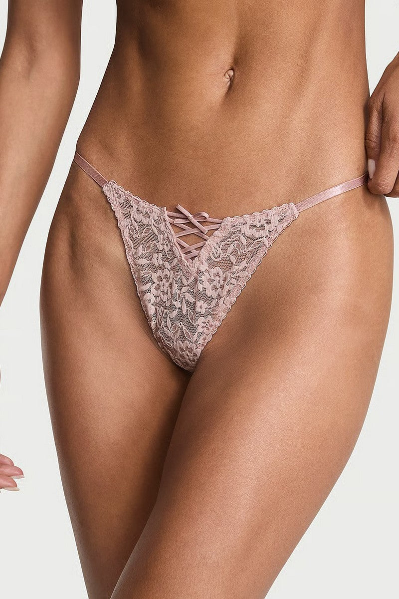 Кружевные трусики стринг 339734113 rose