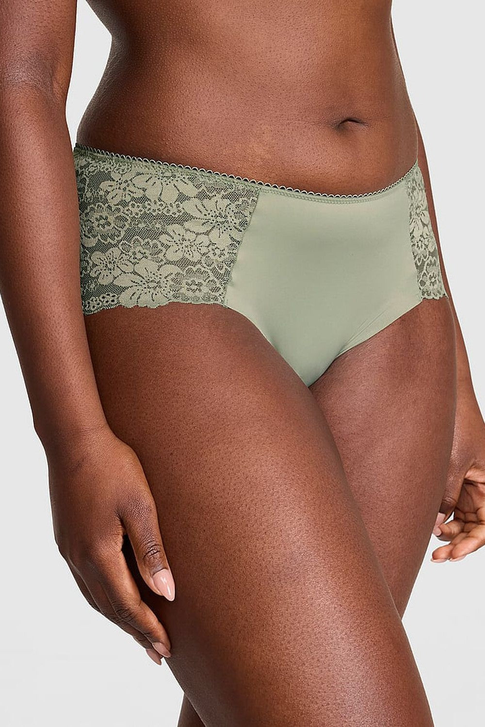 Безшовні шортики з мереживом 349942924 green Victoria`s Secret
