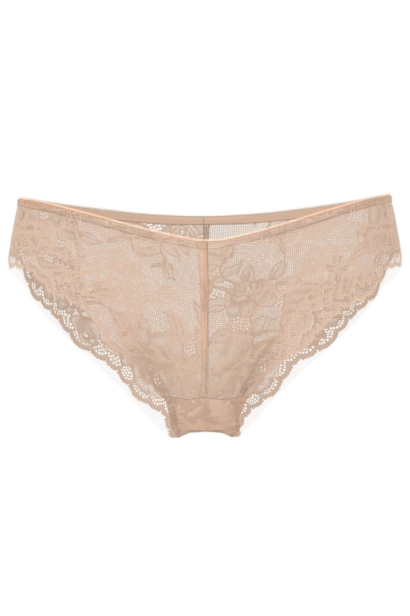 Кружевные трусики бразилиана 367983637 beige