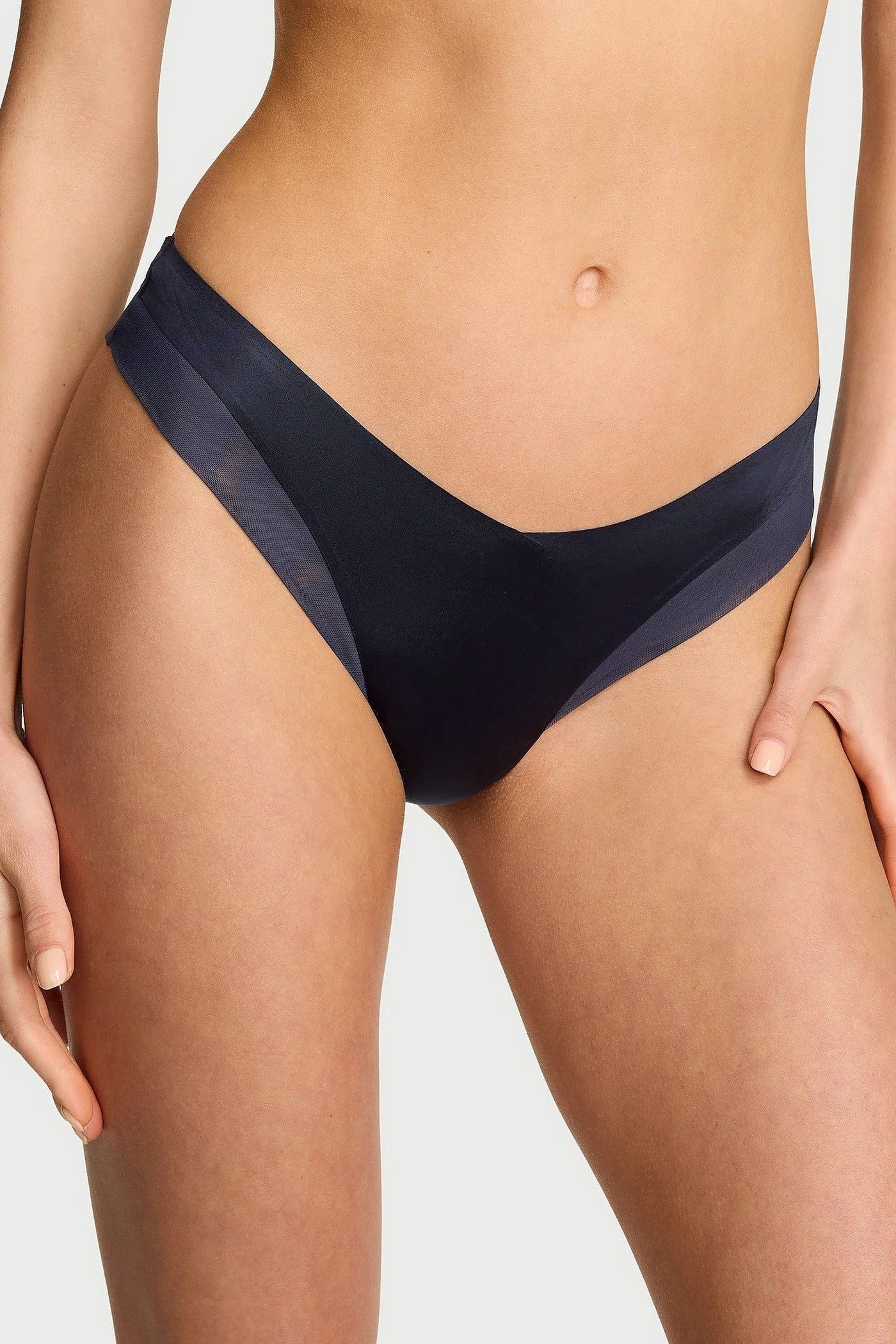 Гладкі трусики з ремінцями 376818084 blue Victoria`s Secret