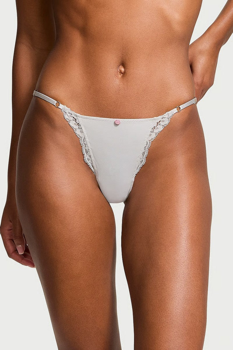 Трусики бикини с кружевом 38730688 gray