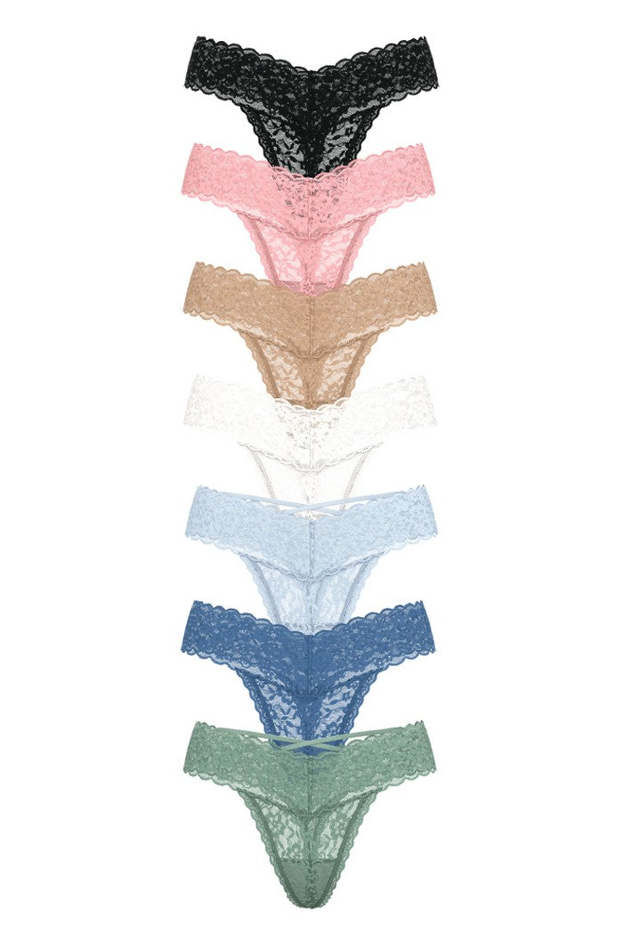Кружевные трусики стринг 421682514 (7 шт.) multi