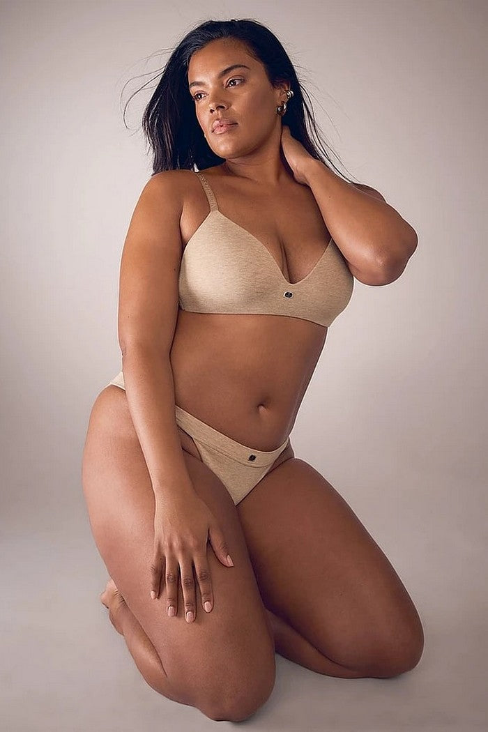 Хлопковые трусики танга 433023931 beige