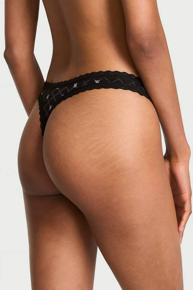 Хлопковые трусики стринг 45770550 black