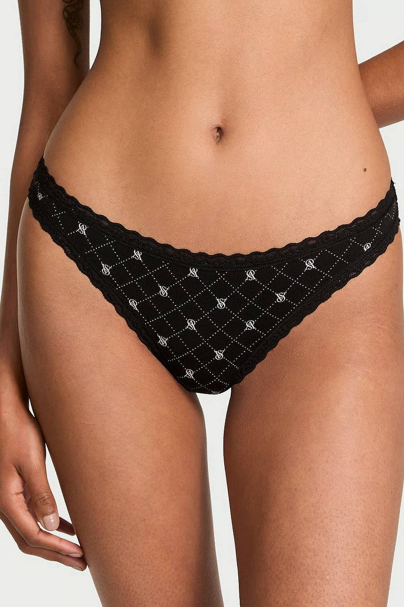 Хлопковые трусики стринг 45770550 black