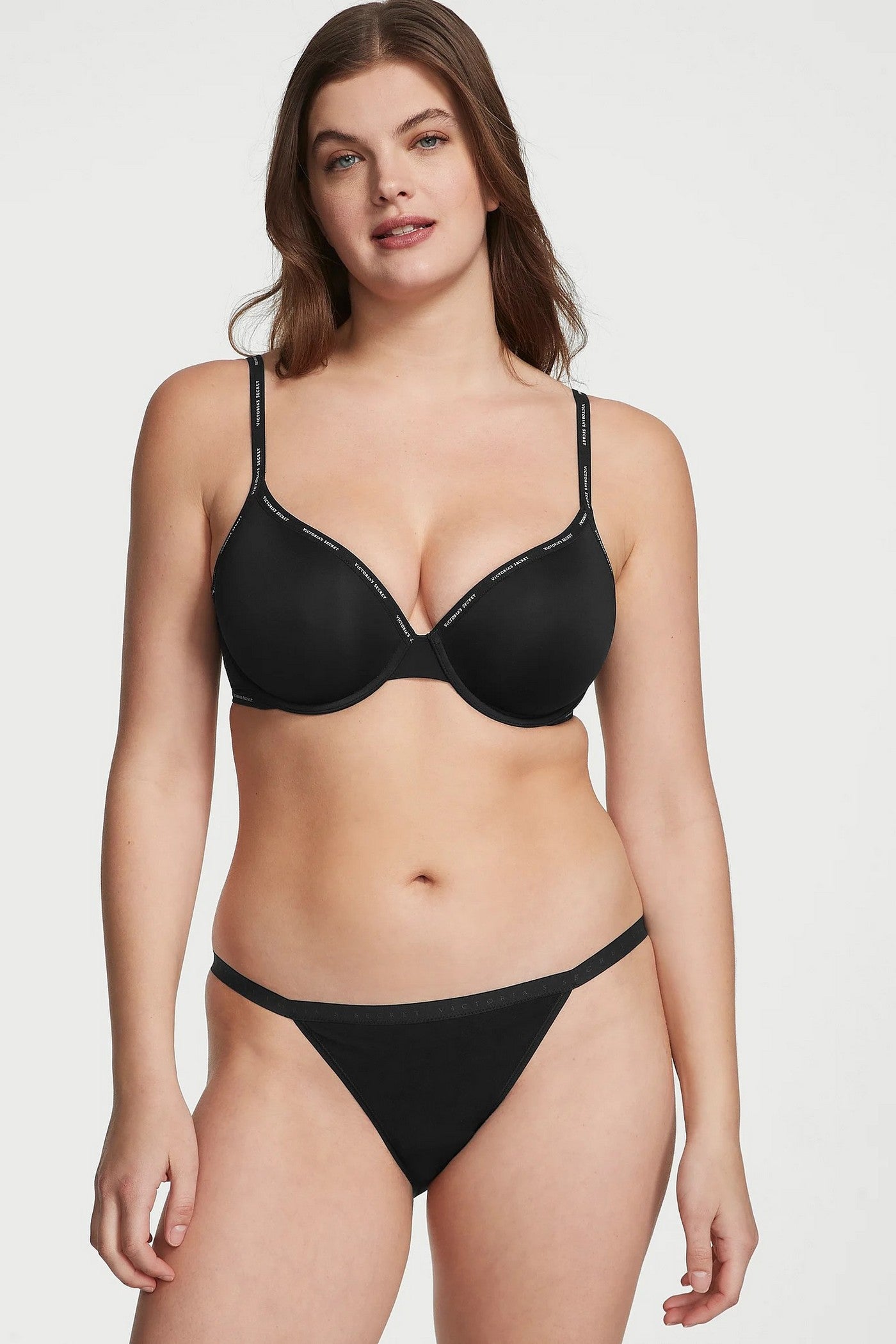 Бавовняні трусики бікіні 472485800 black Victoria`s Secret