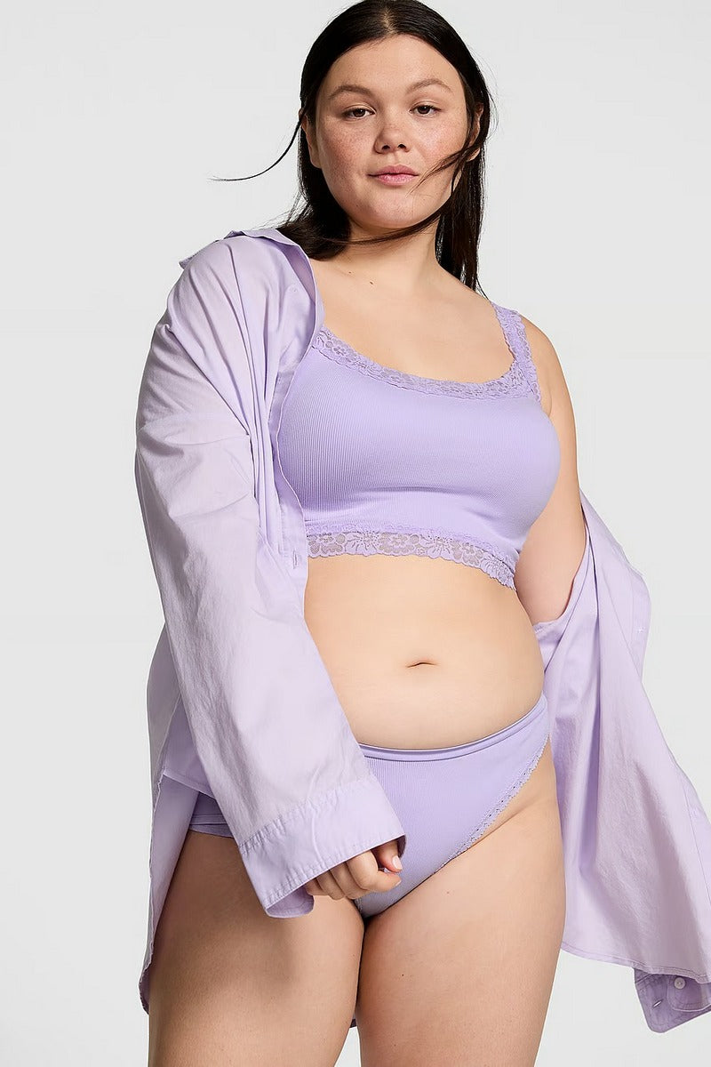 Трусик стринг в рубчик 4965530 lillac