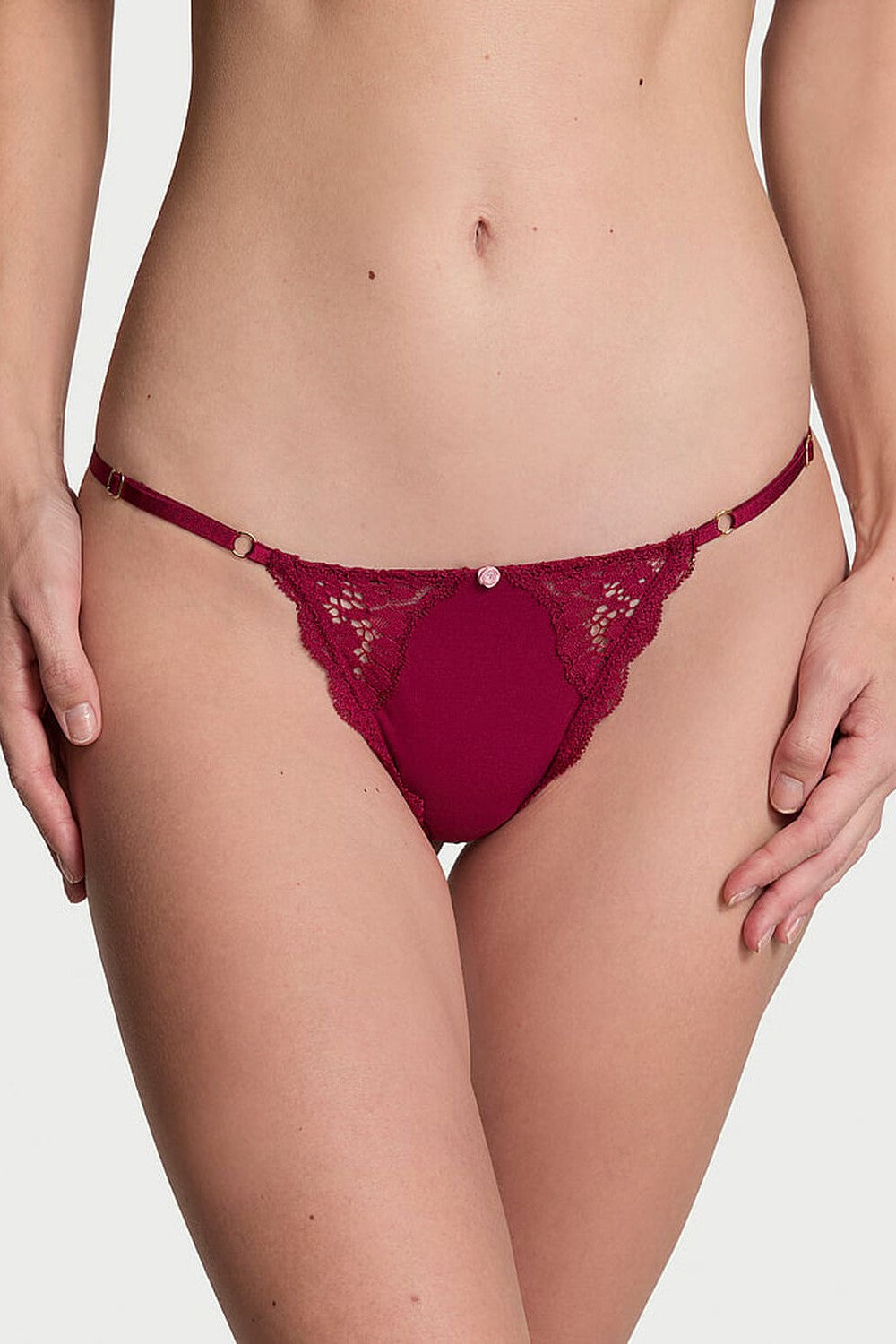 Трусики стринг с кружевом 502425036 red