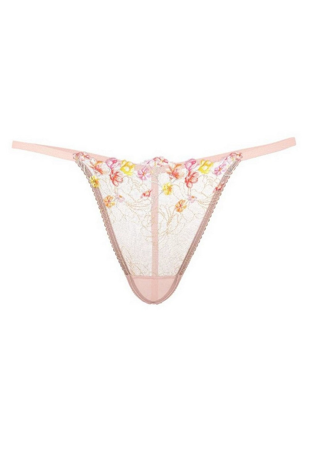 Трусики стринг с вышивкой 503532284 rose