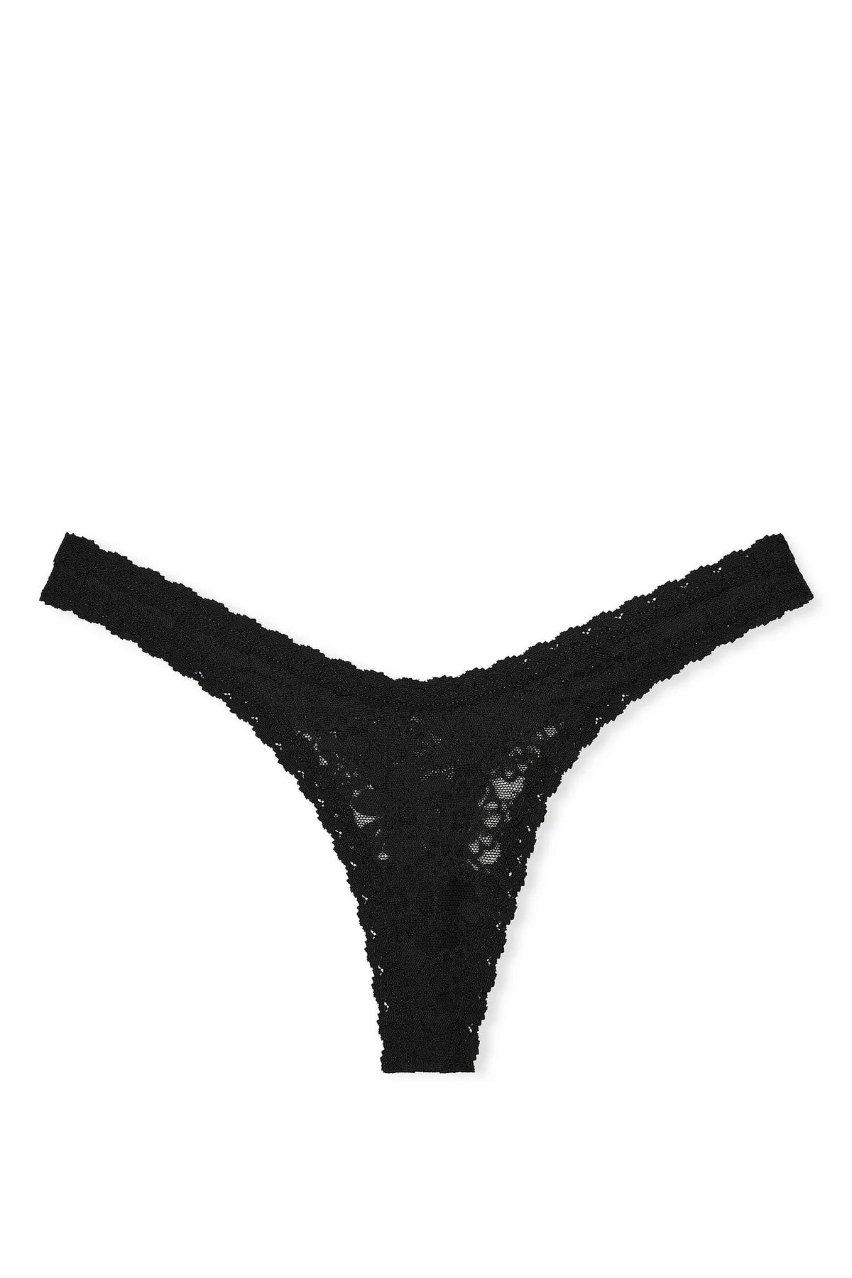 Мереживні трусики стрінги 505527416 black Victoria`s Secret
