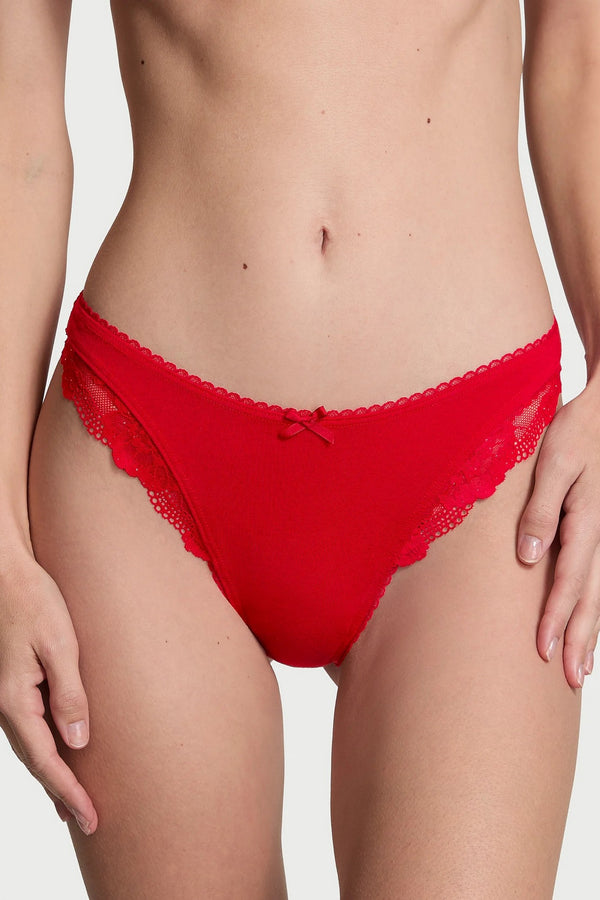 Хлопковые трусики стринг 535843782 red