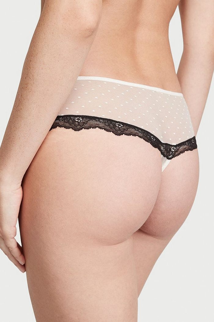 Трусики стринг в горошек 549375344