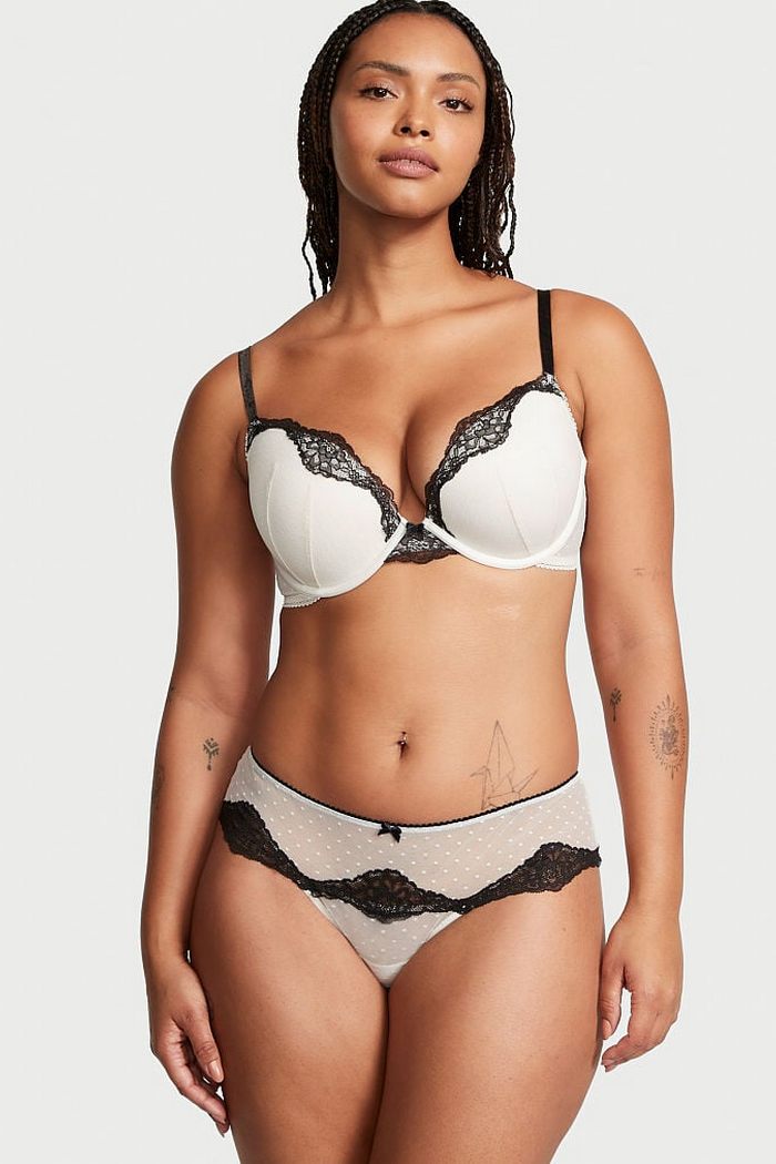 Трусики стринг в горошек 549375344