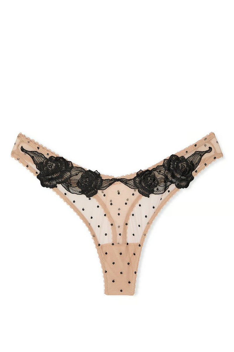 Трусики стрінги із мікросітки 561026516 beige