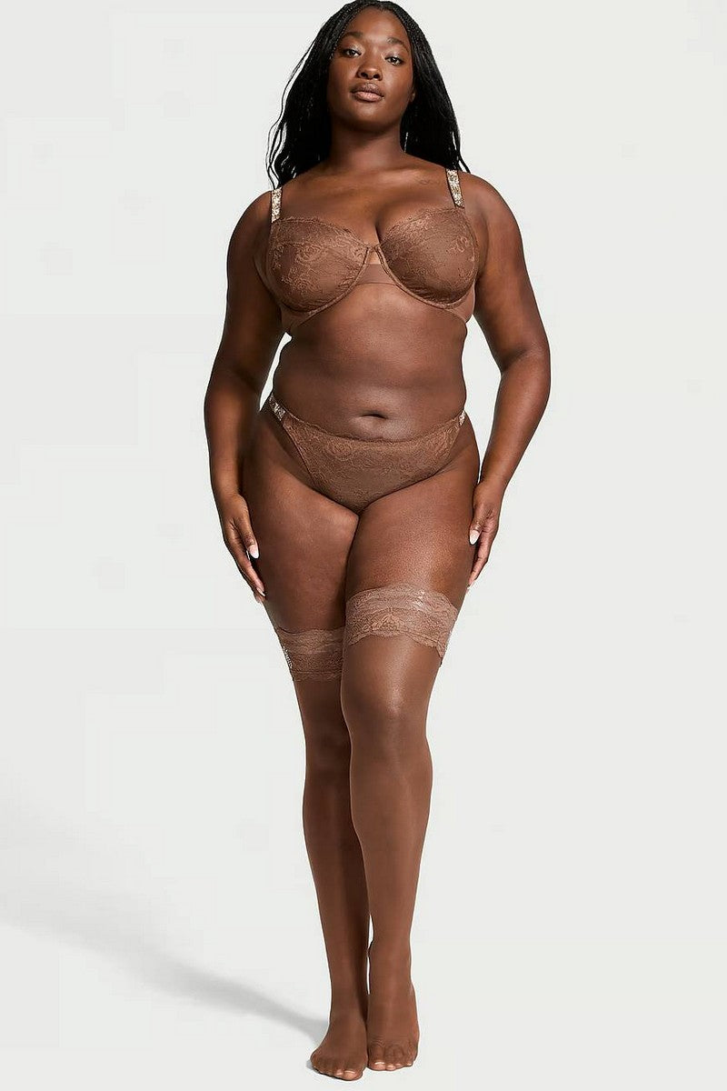 Трусики стрінги зі стразами 575910852 brown