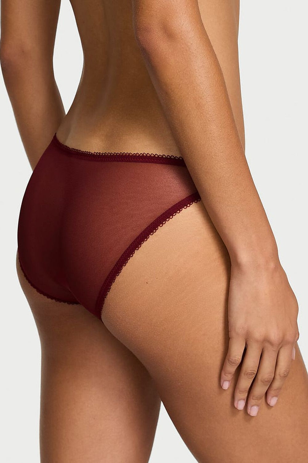 Трусики бікіні зі стразами 597762188 bordo Victoria`s Secret