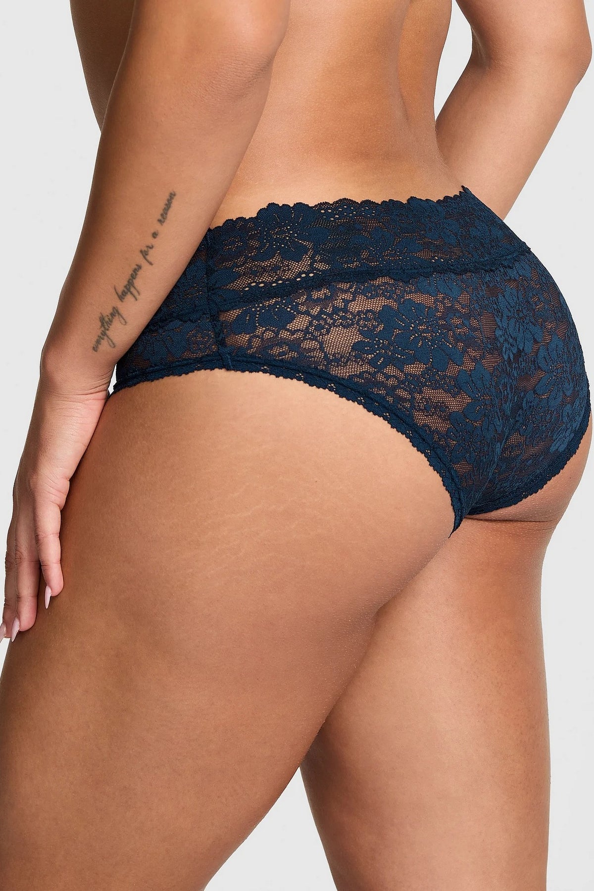Мереживні трусики 598875253 blue Victoria`s Secret вигляд ззаду