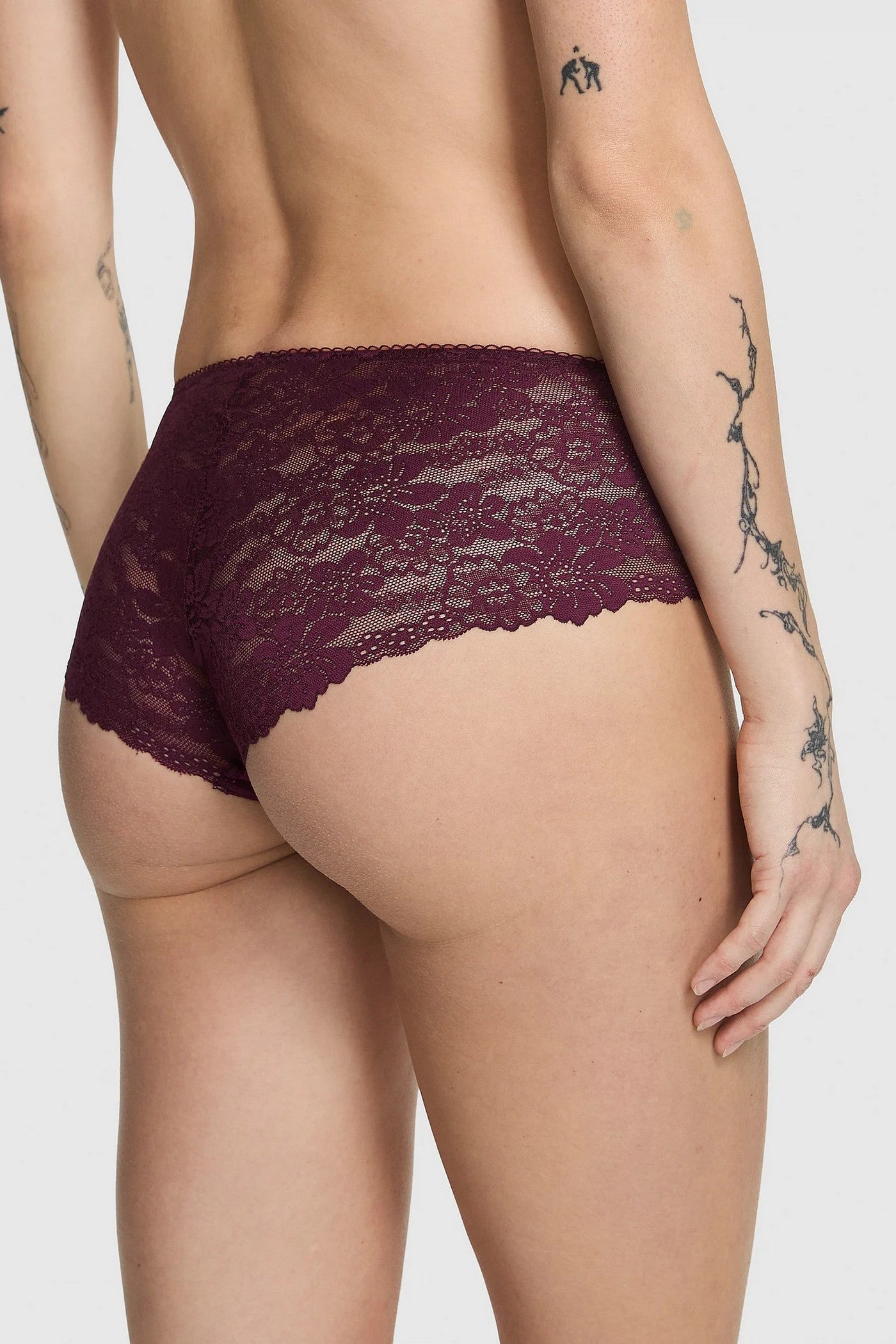 Шортики з мереживом 600711973 bordo Victoria`s Secret