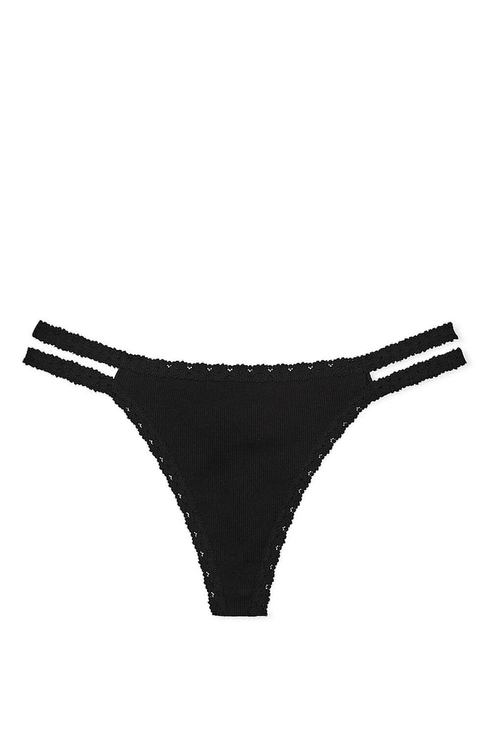 Бавовняні трусики стрінги 618462891 black