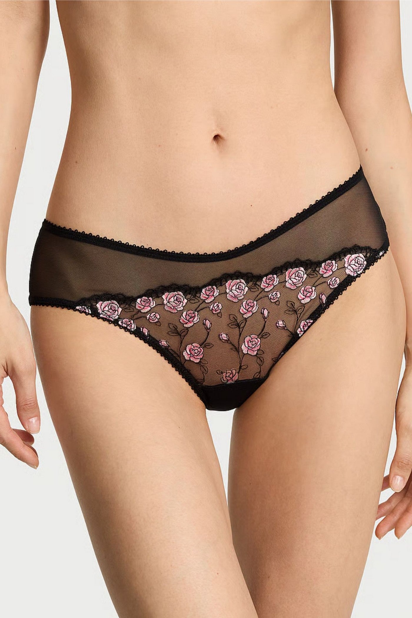 Шортики з вишивкою 637757754 black Victoria`s Secret