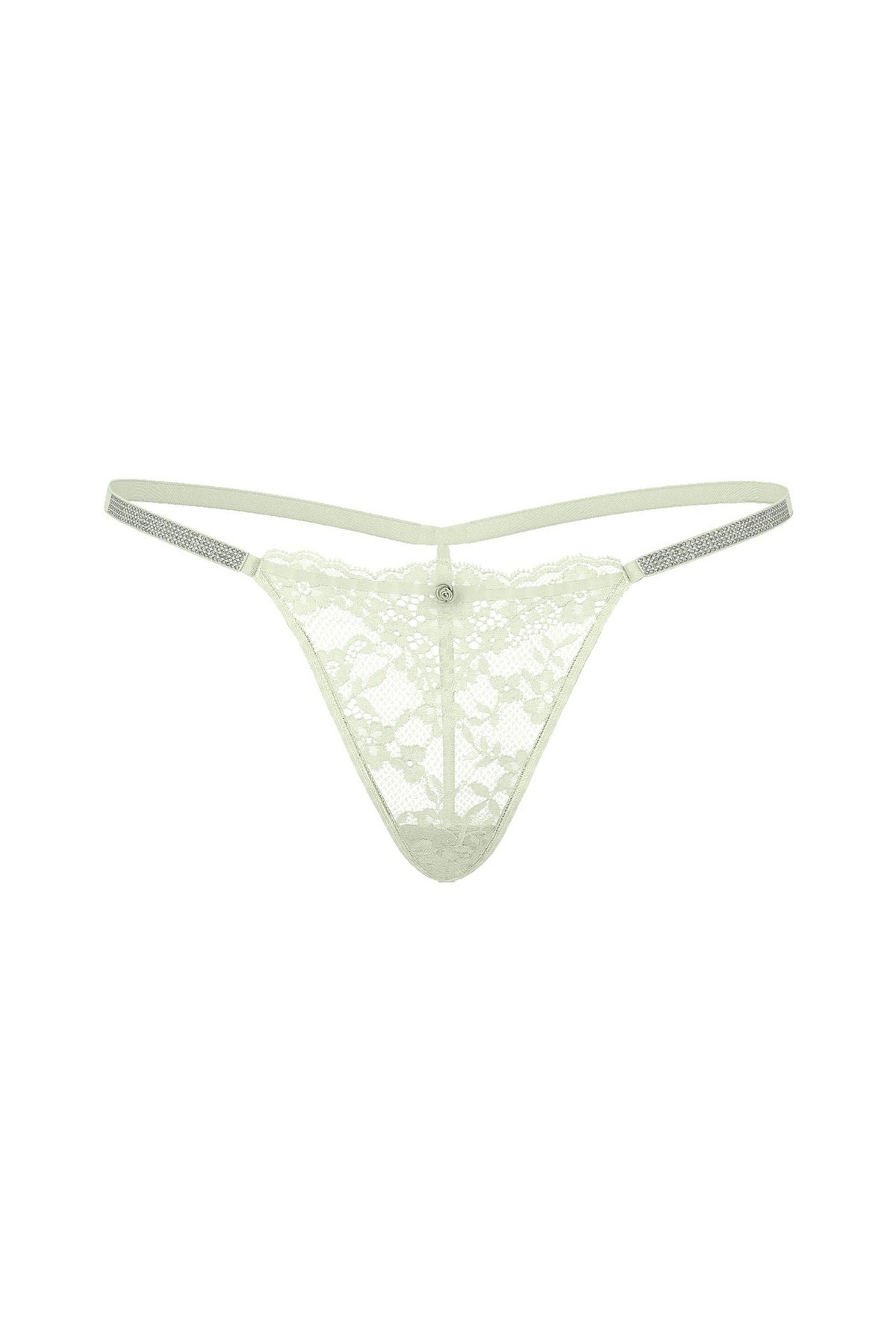 Мереживні трусики стрінги 640389485 green Victoria`s Secret