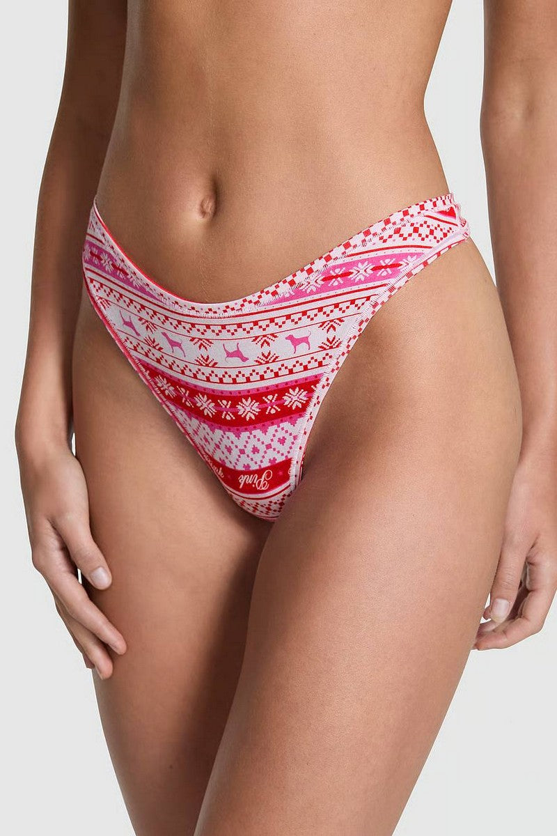 Трусики стрінги із принтом 659211256 pink Victoria`s Secret