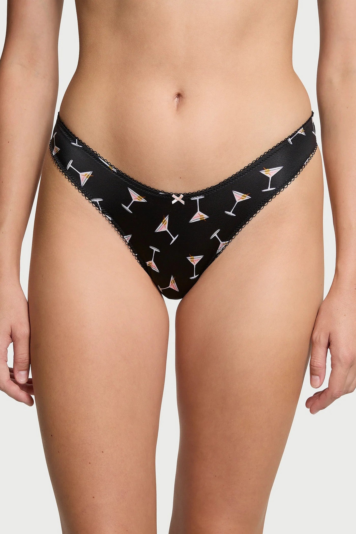 Трусики стринг с принтом 66996188 black