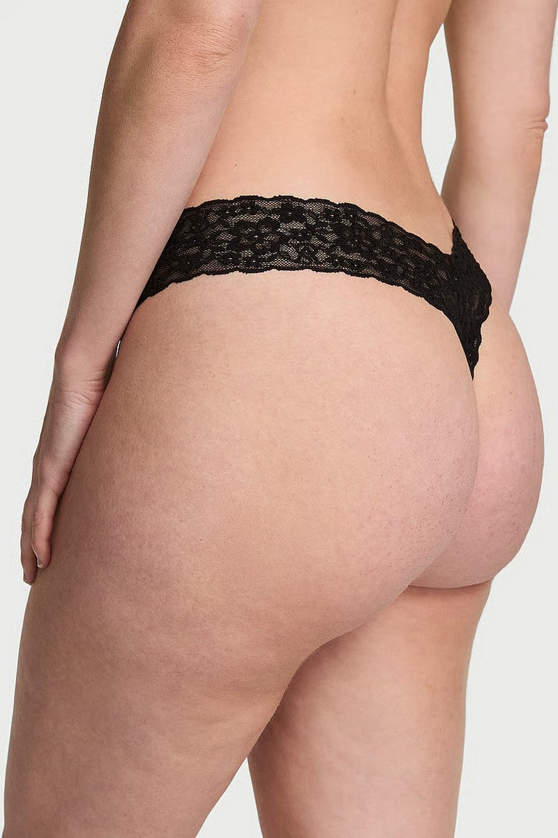 Мереживні трусики стрінги 676905056 Black Victoria`s Secret