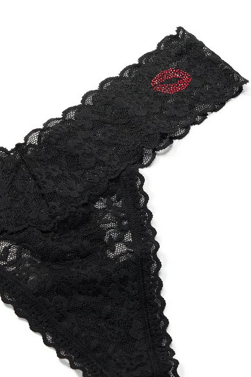 Мереживні трусики стрінги 676905056 Black Victoria`s Secret