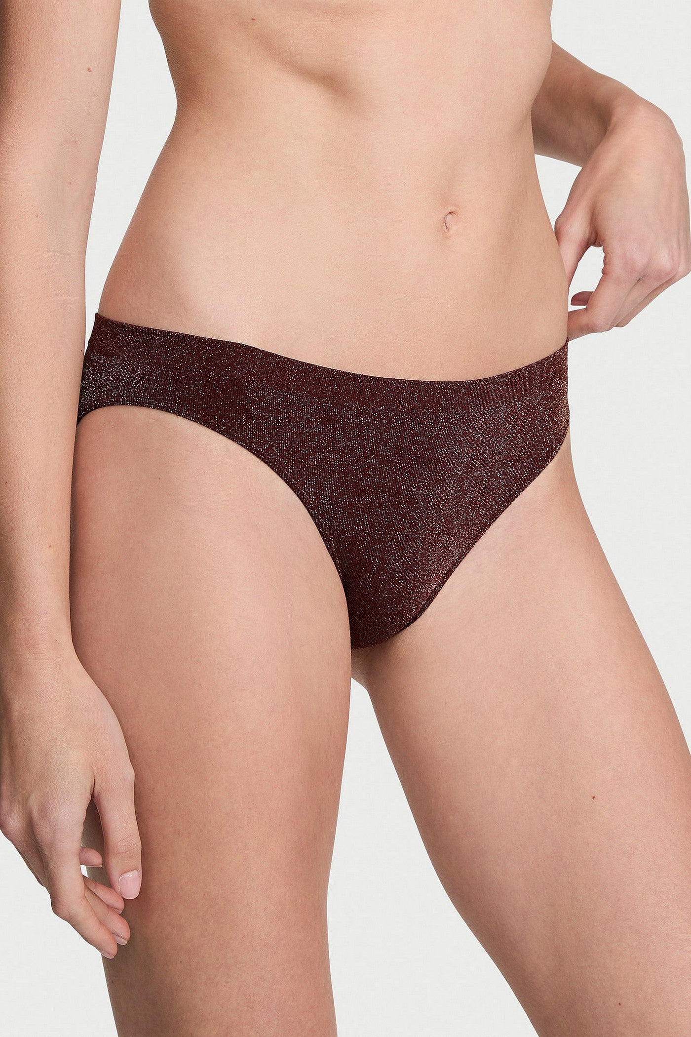 Трусики бікіні з люрексом 701119198 brown Victoria`s Secret