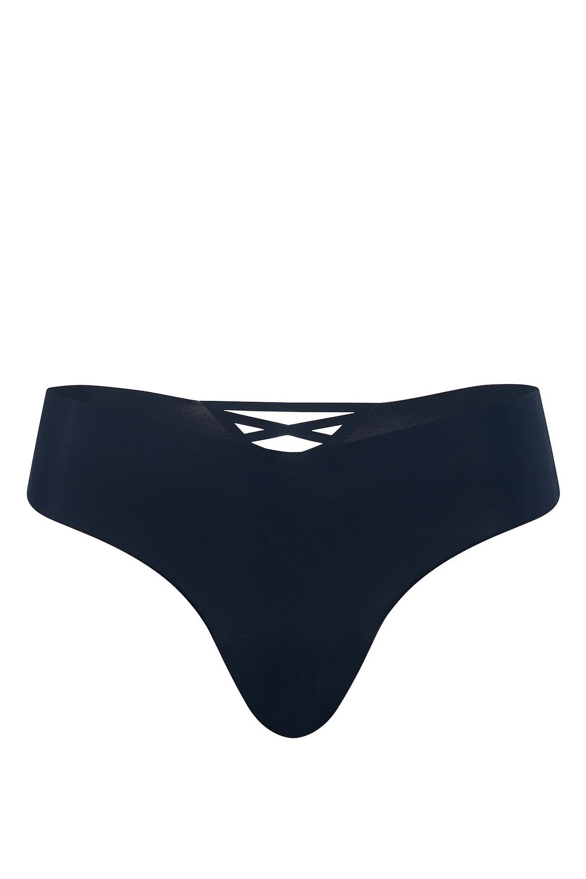Безшовні трусики стрінги 709633689 blue Victoria`s Secret