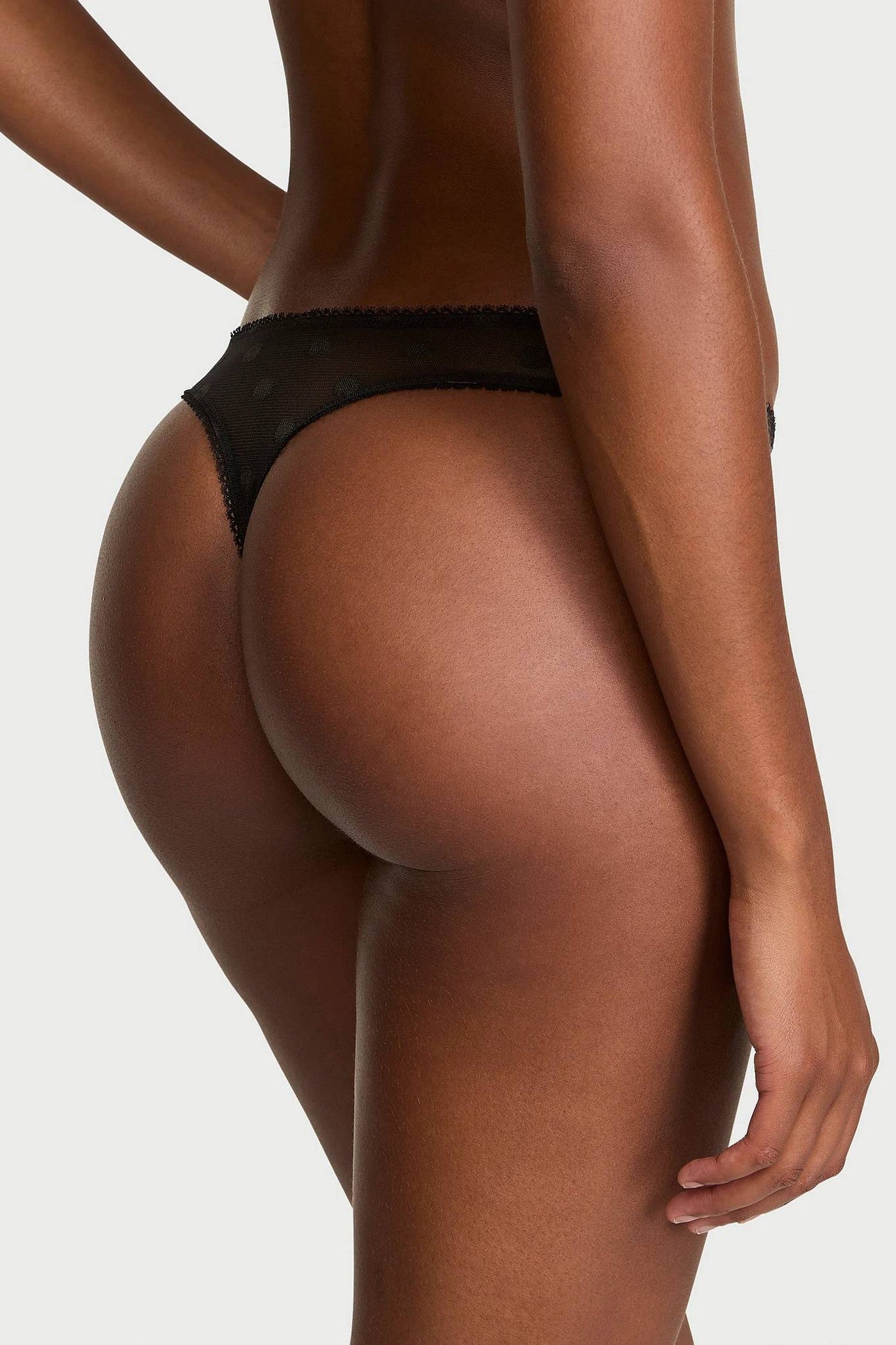 Трусики стринг из микросетки 718574732 black