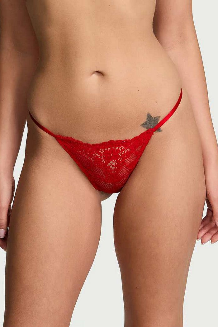 Кружевные трусики стринг 728780938 red