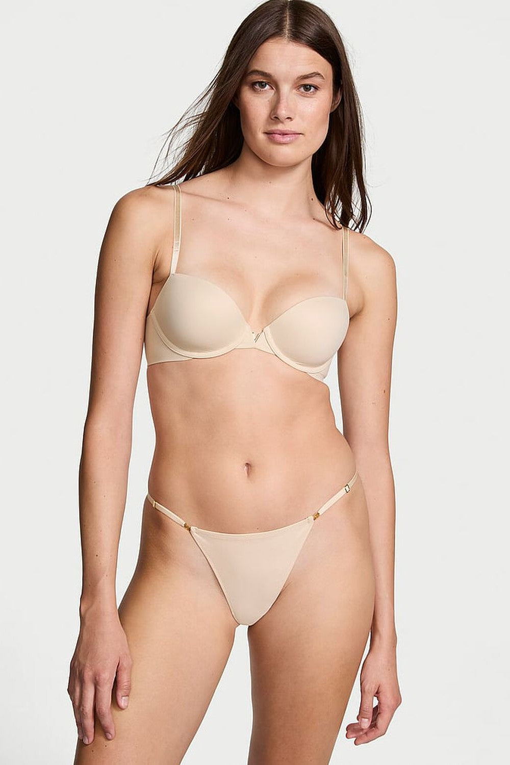 Гладкі трусики стрінги 750630206 beige Victoria`s Secret
